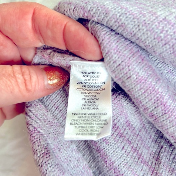 Lou and Grey Ladies lavender/grey melange sweater size XL - Picture 3 of 6